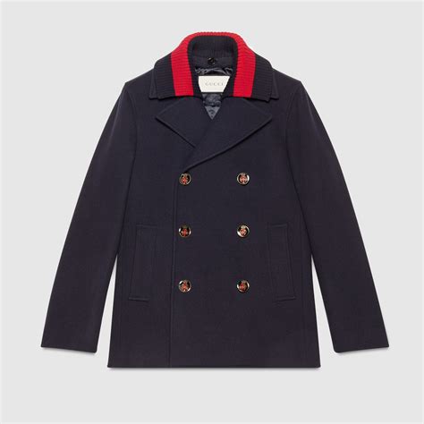 men's gucci peacoat|gucci coat farfetch.